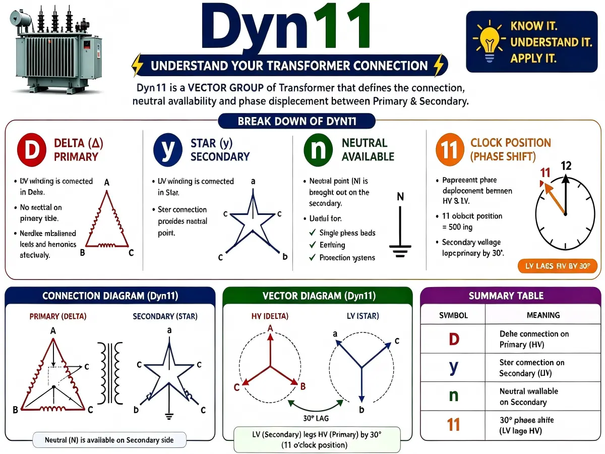 Why Is Dyn11 Used in Distribution Transformers?
